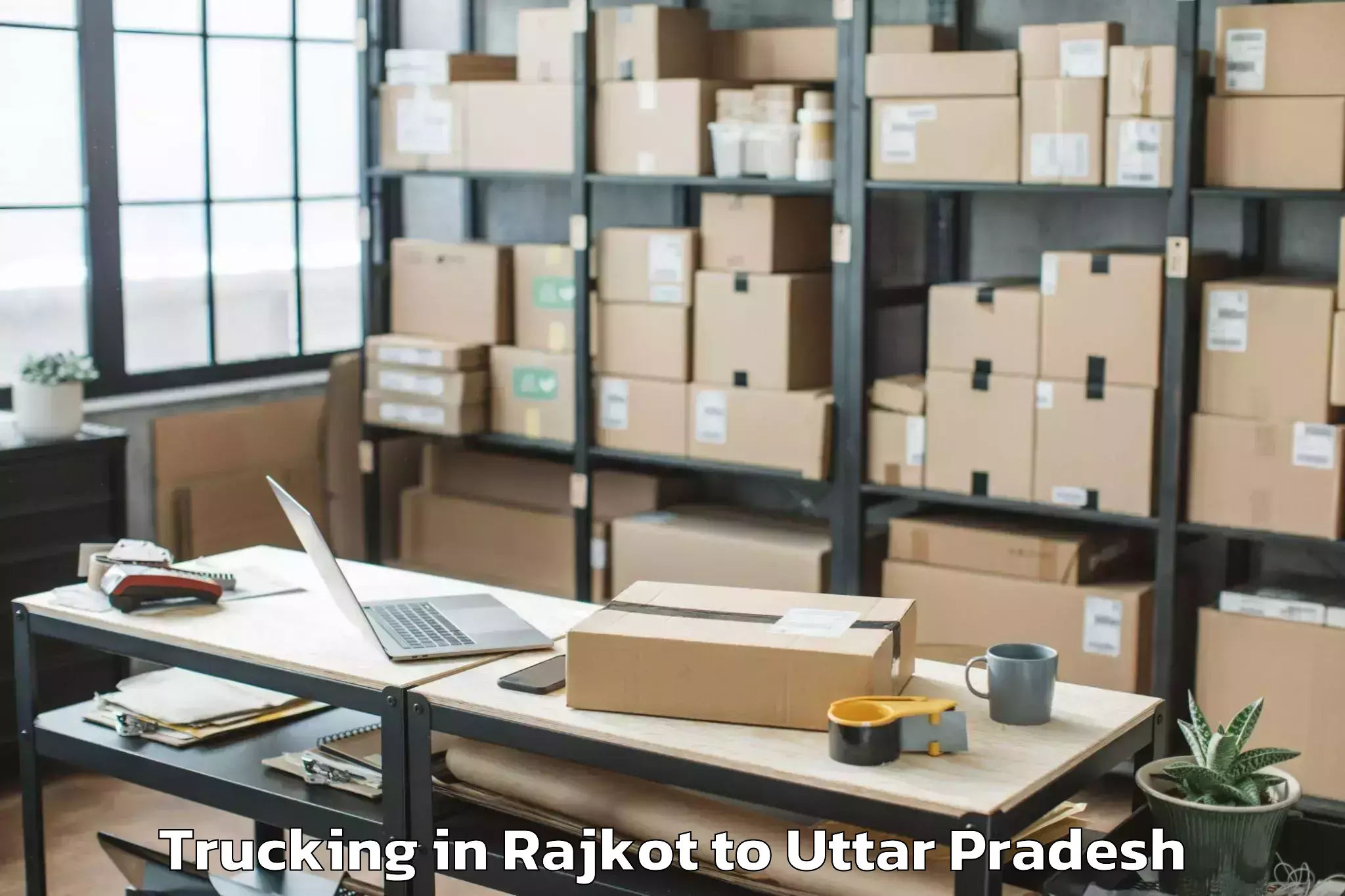 Comprehensive Rajkot to Umaro Mall Lucknow Trucking